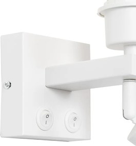 Moderná nástenná lampa biela s lampou na čítanie - Brescia