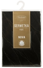 EUROFIRANY SADA 4 KS PRESTIERANIE SUZANA 40X30 CM ČIERNA