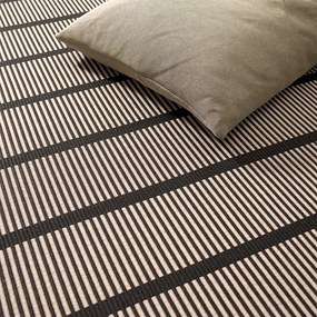 Koberec Cut Stripe: Béžovo-čierna 80x260 cm