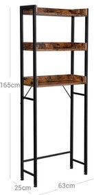 Kúpeľňový stojan s policami VASAGLE BTS002B01V1