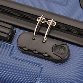 Stredný kufor so 4 kolieskami 65x44,5x27 cm, veľkosť M, modrá farba