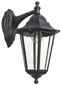 Klasická vonkajšia nástenná lampa čierna IP44 - New Orleans down
