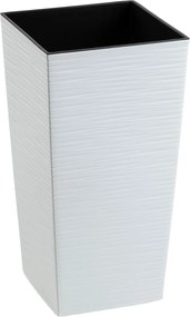 PLASTOVÝ KVETINÁČ PORTO RIFLO 46X25X25 CM BIELA
