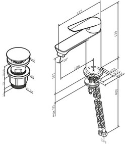 Umývadlová batéria AM.PM Hit FTA82222 jednopáková s odtokovým ventilom, čierna