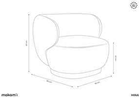 Modré kreslo Hina – Makamii