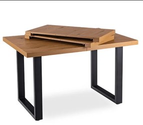 Stôl SANDRO 130–230 cm Dub Zlatý / Čierna