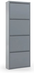 Svetlosivá kovová výklopná skrinka na topánky 50x136x15 cm Ode – Kave Home