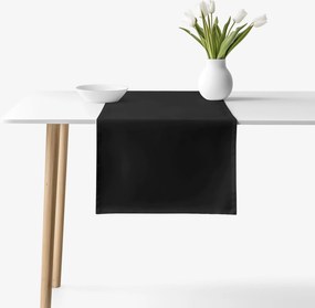 Goldea behúň na stôl 100% bavlnené plátno - čierny 20x120 cm
