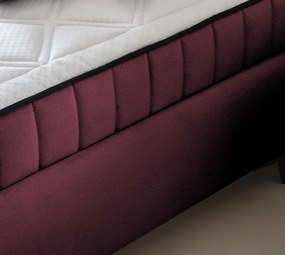 Posteľ Joy 160x200 cm, tmavo ružová látka