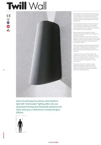 Redo 9536 - LED Vonkajšie nástenné svietidlo TWILL 1xLED/11W/230V IP65