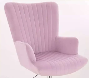LuxuryForm DESIGN Kreslo AMADEO VELUR na zlatom tanieri - levanduľa