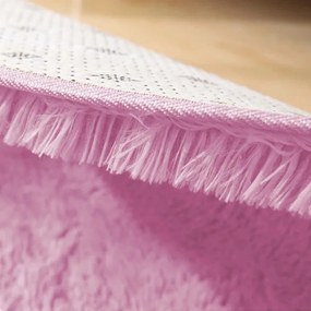 Protišmykový koberec SHAGGY ružový