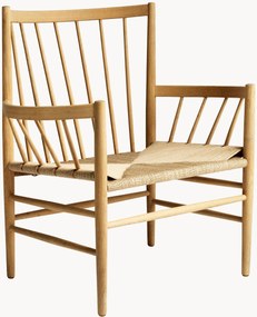 Ručne tkané kreslo z dubového dreva J82
