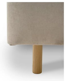 Béžová čalúnená dvojlôžková posteľ s roštom 160x200 cm Zee – Scandic