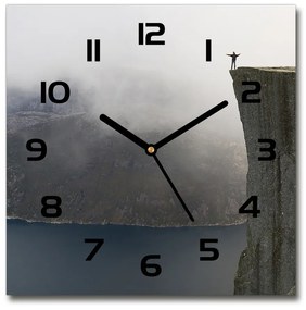 Sklenené hodiny štvorec Nórsky útes pl_zsk_30x30_c-f_106891246