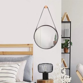 Tutumi Tutumi, okrúhle zrkadlo na pásiku 60 cm CFZL-MR060, čierna, HOM-09000