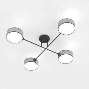 Prisadený luster MAGA 4xE14/10W/230V sivý