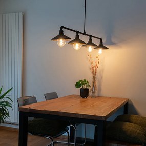 Priemyselné závesné svietidlo čierne - 4 Laser