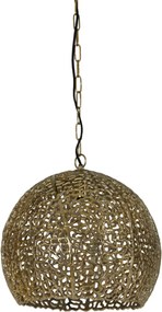 Zlaté dierované kovové stropné svetlo Sinula - Ø 39*38 cm / E27