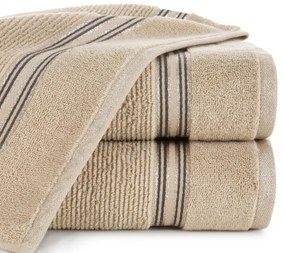 Osuška FILON béžovej farby s ozdobným lemom so striebornou niťou Šírka: 50 cm | Dĺžka: 90 cm