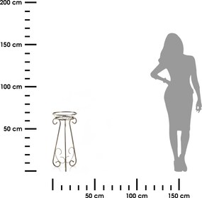 STOJAN NA KVETINÁČ FIORINA 66X30 CM ZLATÁ
