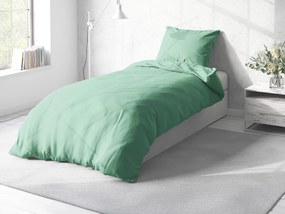 Biante Bavlnené jednofarebné posteľné obliečky Torino TON-006 Svetlo mintové Dvojlôžko francúzske 200x200 a 2ks 70x90 cm