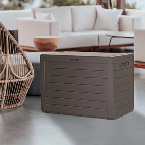 Úložný box WOODEBOX - 190L, 78x44x55cm, tmavo hnedá Prosperplast