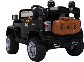 LEAN CARS Elektrické autíčko Jeep JJ245, LED svetlá, MP3, diaľkové ovládanie, čierne