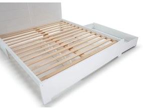 Biela dvojlôžková posteľ s úložným priestorom s roštom 160x200 cm Gabi - Marckeric