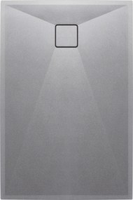 Deante Correo, obdĺžniková granitová sprchová vanička 100x80x3,5 cm, šedá, KQR_S46B