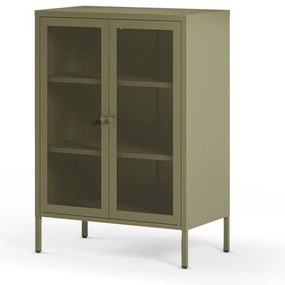 Zelená kovová skrinka 70x100x40 cm Fayna – Marckeric