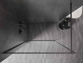 Mexen Kioto-F, sprchová zástena s rámom 75 x 202 cm, 8 mm číre sklo, grafitový profil, 800-075-104-66-00