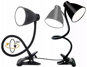 BERGE Andora LED stolná lampa s klipom 1xE27 čierna