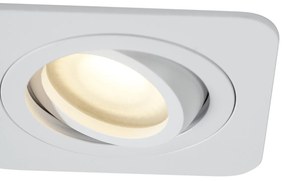Sada 6 zaoblených zapustených bodových svetiel biela GU10 50 mm otočné a naklápacie IP44 - Alberto