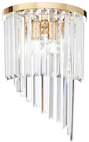 Ideal Lux - Krištáľové nástenné svietidlo CARLTON 3xE14/40W/230V zlatá