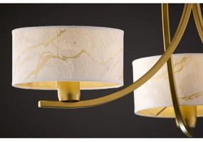 Jupiter 2096 - Luster na reťazi ARTHUR 3xE27/15W/230V biela/zlatá/mramorový dekor