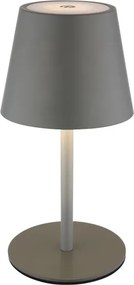 Globo 58488G-LED stmievateľná dotyková nabíjateľná vonkajšia stolná lampa VANNIE 3W/5V IP54 1800mAh sivá
