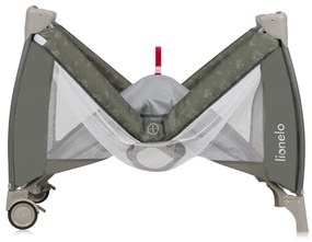 Lionelo - Cestovná postieľka SVEN PLUS béžovo-olivová