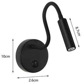 Brilagi - LED Flexibilná nástenná lampa MAYA LED/3W/230V 4000K čierna