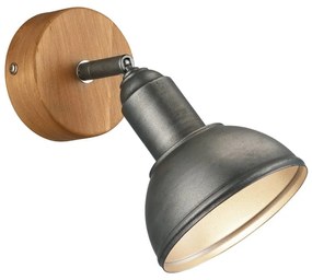 Bodové svietidlo v tmavosivo-prírodnej farbe 11x18 cm Delhi – Trio