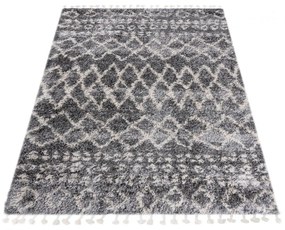 Kusový koberec shaggy Apache sivý 160x229cm