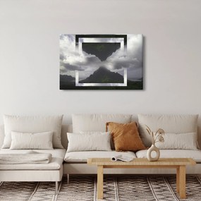 Obraz - Hory na Islande, geometrická koláž (90x60 cm)
