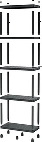 Plastový dielenský regál Stacker 74x172,5 cm čierny