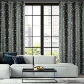 ZATEMŇOVACÍ ZÁVES NA KRÚŽKOCH PIERRE CARDIN MARGO 140X250 CM STRIEBORNÁ