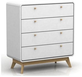 Biela vysoká komoda 80x88 cm Caitlin – Støraa