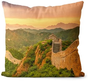 Vankúš Čínsky múr (Veľkosť: 55 x 55 cm)