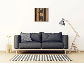 Drevené lamelové nástenné hodiny 60cm