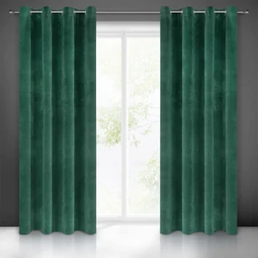 ZATEMŇOVACÍ ZÁVES NA KRÚŽKOCH RIA 140X250 CM TMAVOZELENÁ
