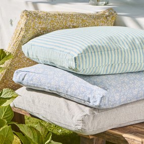 Ib Laursen Povlak na sedák Lina natural black stripes 45 × 45 cm