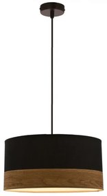 Luster na lanku PORTO 1xE27/60W/230V čierna/hnedá